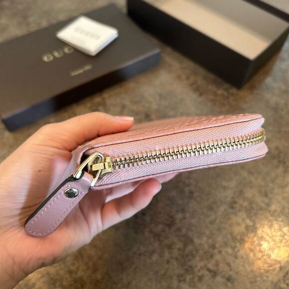 Gucci Micro Guccissima Long Wallet Leather Pink with BOX - Picture 14 of 16
